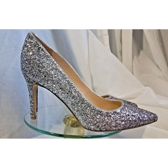 Marc Fisher Garicky Glitter Pointed Toe Heels Silver Pink Ombre Size 8 - Picture 3 of 10